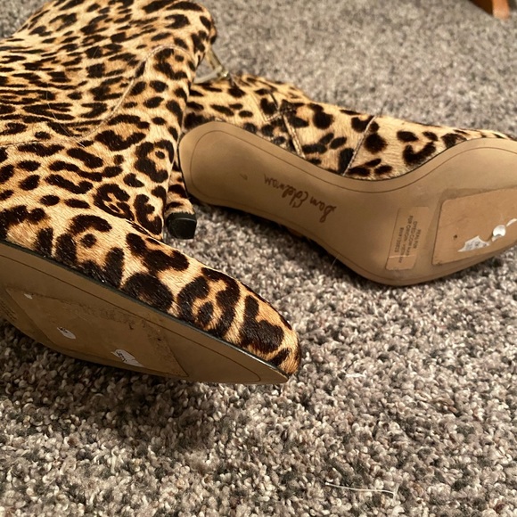 Sam Edelman Leopard Calf Hair Pointed Toe Booties - Picture 3 of 4